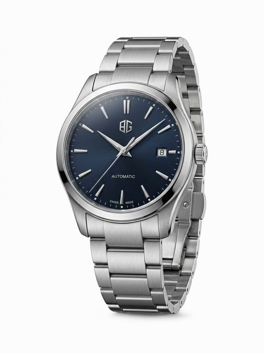 Brushed Steel Dress Watch